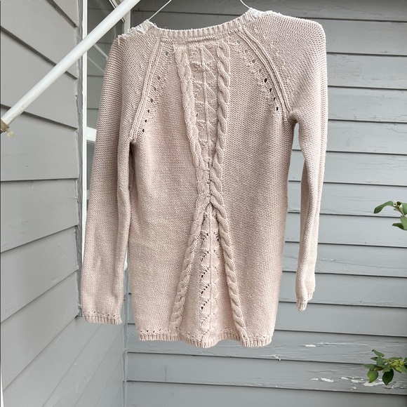 Angel Of The North Lace Detail V-Neck Sweater - Cream - Picture 5 of 7